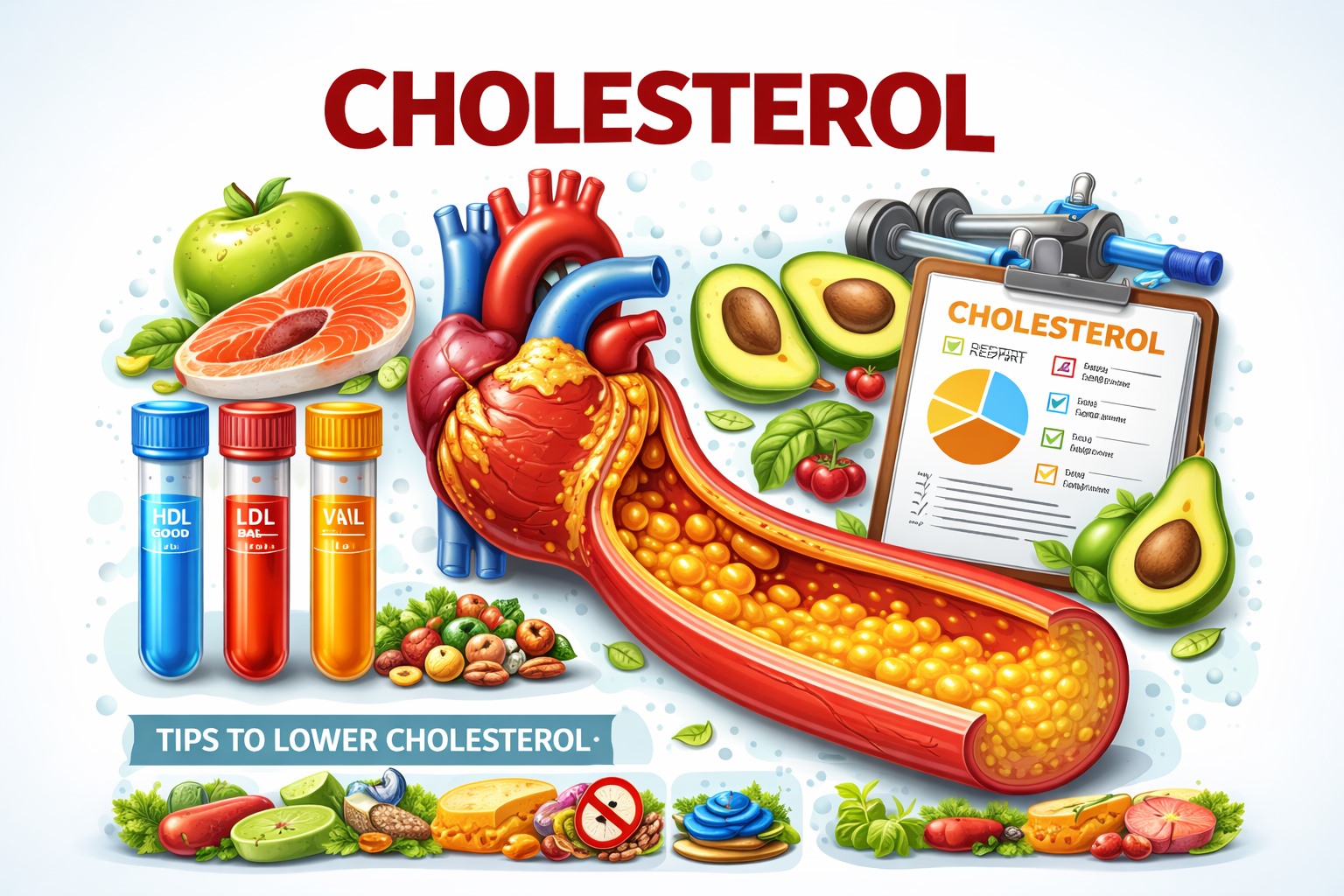 Cholesterol management infographic and tips