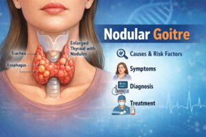 Enlarged thyroid with nodules explained