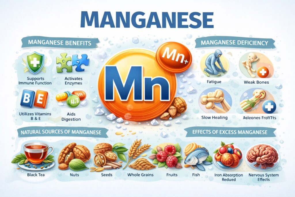 Manganese: benefits, sources, and effects