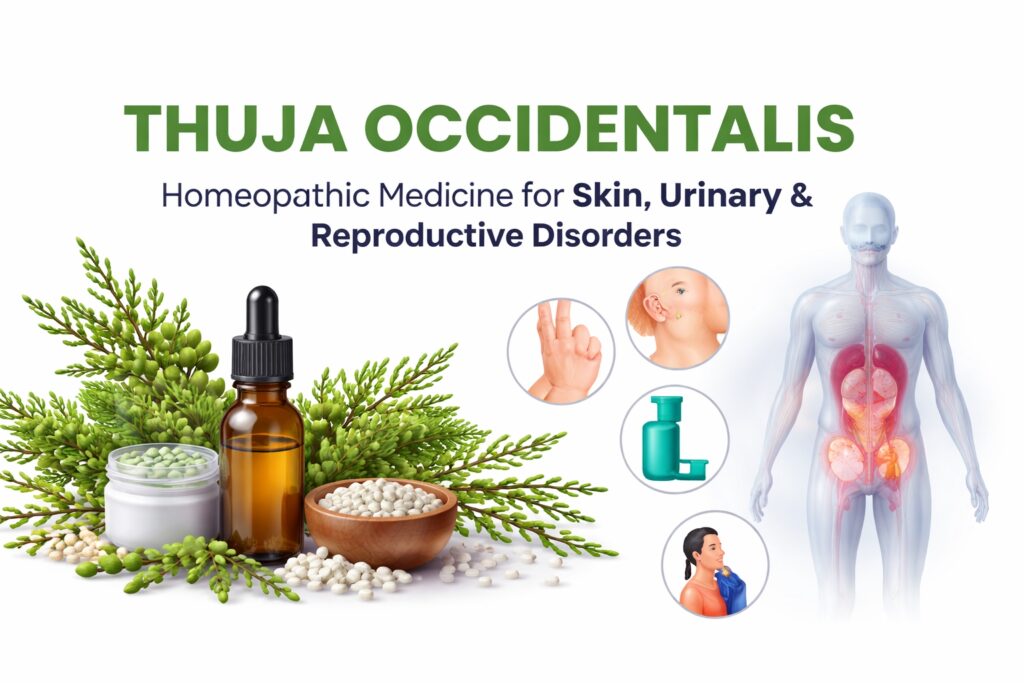 Thuja Occidentalis homeopathic remedy display