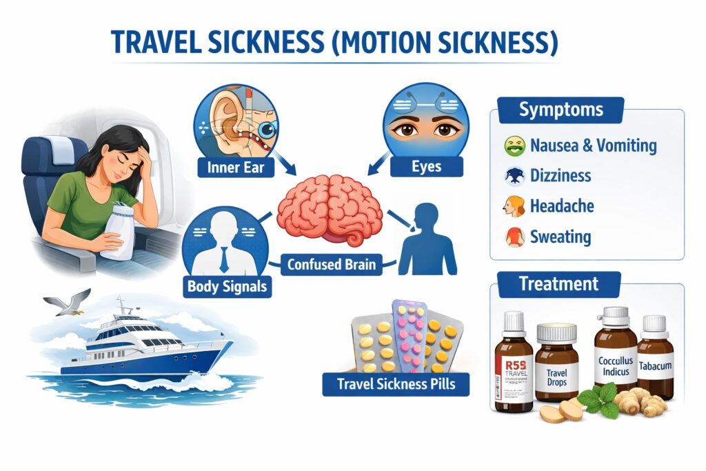 Travel sickness infographic breakdown