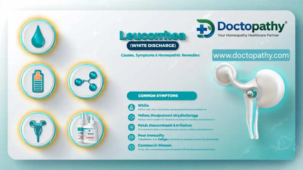 Leucorrhoea (White Discharge) – Causes, Symptoms & Homeopathic Treatment